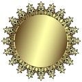Vintage silvery round frame Royalty Free Stock Photo