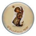 Angel with Candle 1971 Christmas Plate