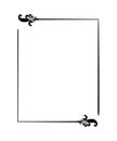 Vintage A4 size frame. Border divider for your design menu website certificate and other documents