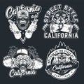 Vintage skateboarding emblems