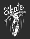 Vintage skateboarding logotype template