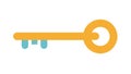Vintage Skeleton Key Icon for Access or Solutions, vector design Generative AI Royalty Free Stock Photo