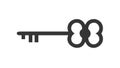 Vintage skeleton key for secrets, access, and unlocking concepts, vector design Generative AI Royalty Free Stock Photo
