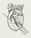 Vintage ski print