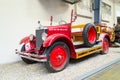 Vintage 1930 Skoda 154 fire truck, National Technical Museum, Prague, Czech Republic Royalty Free Stock Photo