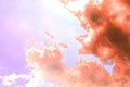 Vintage sky clouds old paper textured background. Royalty Free Stock Photo