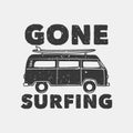 vintage slogan typography gone surfing Royalty Free Stock Photo