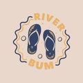 vintage slogan typography river bum