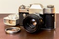 Vintage SLR Camera Royalty Free Stock Photo