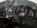 Vintage small airplane cockpit