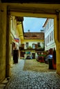 Vintage small alley in Sibiu Romania