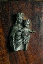Vintage small idol of Mary and child Jesus