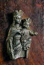 Vintage small idol of Mary and child Jesus