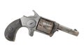 Vintage small revolver gun isolated.