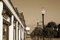 Vintage small-town sidewalk Royalty Free Stock Photo