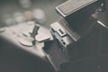 Vintage snapshot camera Royalty Free Stock Photo