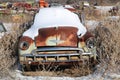 Vintage Snow Covered Automobile