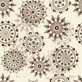 Vintage snowflakes seamless pattern Royalty Free Stock Photo