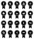 Vintage Social Media Ribbons