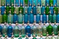 Vintage soda bottles for sale at Buenos Aires market
