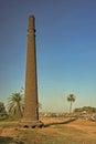 Vintage solid-built brick Chimney of aIndian brick kiln Kon near Ulhas river crick Kalyan Royalty Free Stock Photo