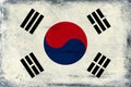 Vintage South Korea flag background