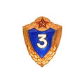 Vintage Soviet USSR army badge Royalty Free Stock Photo