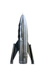 Vintage space rocket isolated on white background Royalty Free Stock Photo