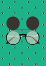 vintage spectacles. Vector illustration decorative background design