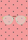 vintage spectacles. Vector illustration decorative background design