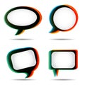 Vintage speech bubble set Royalty Free Stock Photo
