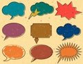 Vintage speech bubbles