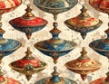 Vintage Spinning Tops Pattern Royalty Free Stock Photo