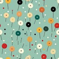 Vintage splatter pattern with cute dots in various colors (tiled)