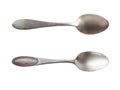 Vintage spoons isolated on a white background.