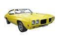 Vintage sport car with clipping path