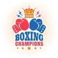Vintage sport logo for boxing Royalty Free Stock Photo