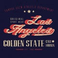 Vintage Sport Wear Los Angeles T-shirt Design, Athletics Typography