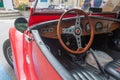 Vintage sports car dashboard