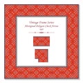 Vintage square 3D frame aboriginal polygon check arrow geometry