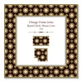 Vintage square 3D frame round check square mosaic cross