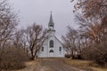 The vintage St. Charles Roman Catholic Church in Coderre, Saskatchewan, Canada Royalty Free Stock Photo
