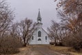 The vintage St. Charles Roman Catholic Church in Coderre, Saskatchewan, Canada