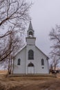 The vintage St. Charles Roman Catholic Church in Coderre, Saskatchewan, Canada Royalty Free Stock Photo