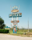 Vintage Stagecoach Motel sign, on Route 66 in Seligman, Arizona Royalty Free Stock Photo