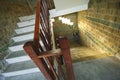 Vintage staircase in castle