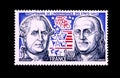 Stamp of the bicentennial of the independence of the USA