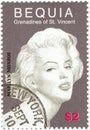 Vintage stamp with Monroe