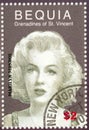 Vintage stamp with Monroe Royalty Free Stock Photo