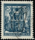 Vintage stamp printed in Austria 1958 shows Architectural Monuments